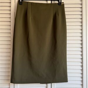 T Tahari Olive Pencil Skirt